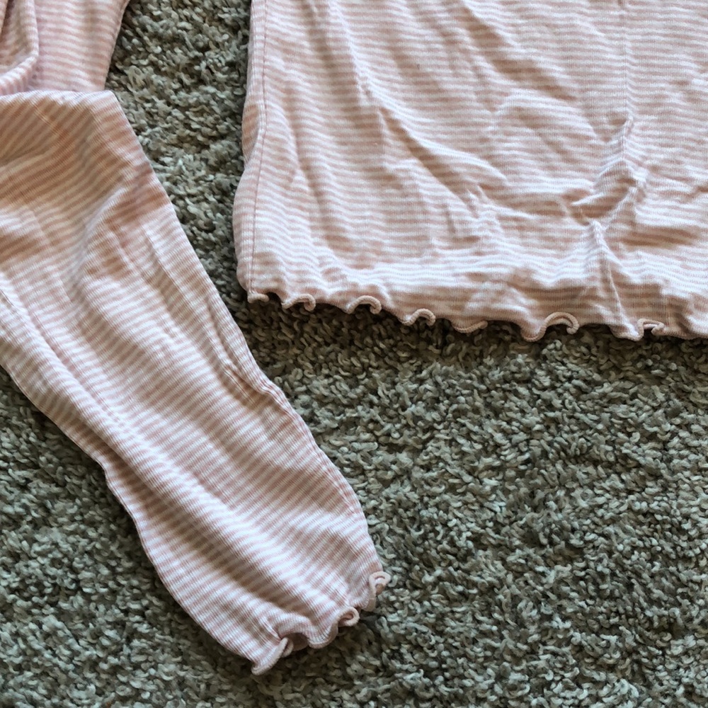 *SOLD* NEW Forever 21 Striped Off the Shoulder Crop Top - Picture 3 of 5